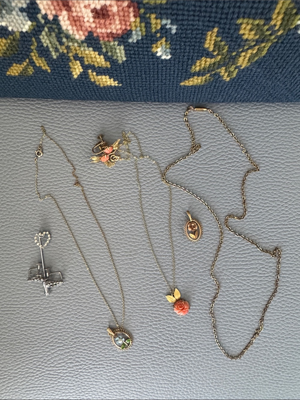 BUNDLE KREMENTZ LOT OF SIX 6 EARRINGS NECKLACES STICK PIN PENDANTS SETS SIGNED